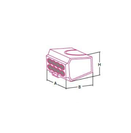 Transparante draadconnector Push-in 6x2,5 mm²