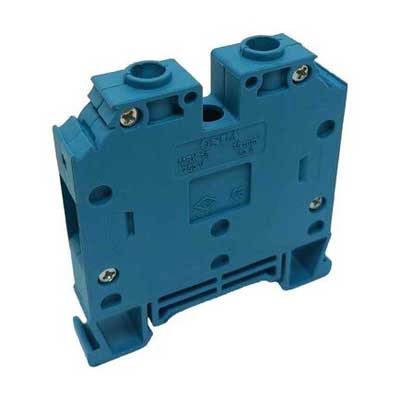 ONKA 35mm2 Screw rail terminal block DIN rail clamp 2-wire blue, 1010085