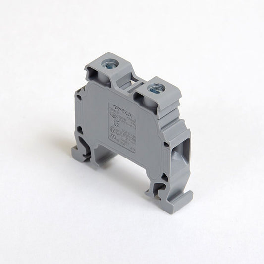 ONKA 10mm2 Schroefrailklemmenblok DIN-railklem 2-draads grijs, 1010042