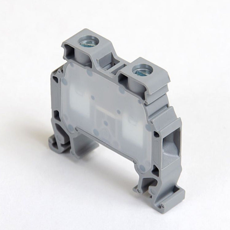 ONKA 6mm2 Schraubschienenklemmenblock DIN-Schienenklemme 2-adrig grau, 1010032