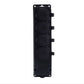 4x "rubber" black socket with hermetic cover IP44, 250V, 16A, 2P+Z, French type E, 4KMP-E, Bylion