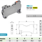 ONKA 2,5mm2 Hybride schroef/veerrail aansluitblok Aansluitblok voor DIN-rail 2-draads grijs, 1040002