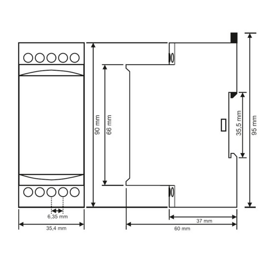 DIN-Schienen-Thermostat Temperaturregler AN - AUS - Temperaturschalter