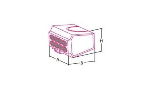 Transparante draadconnector Push-in 2,5 mm², 8-polig