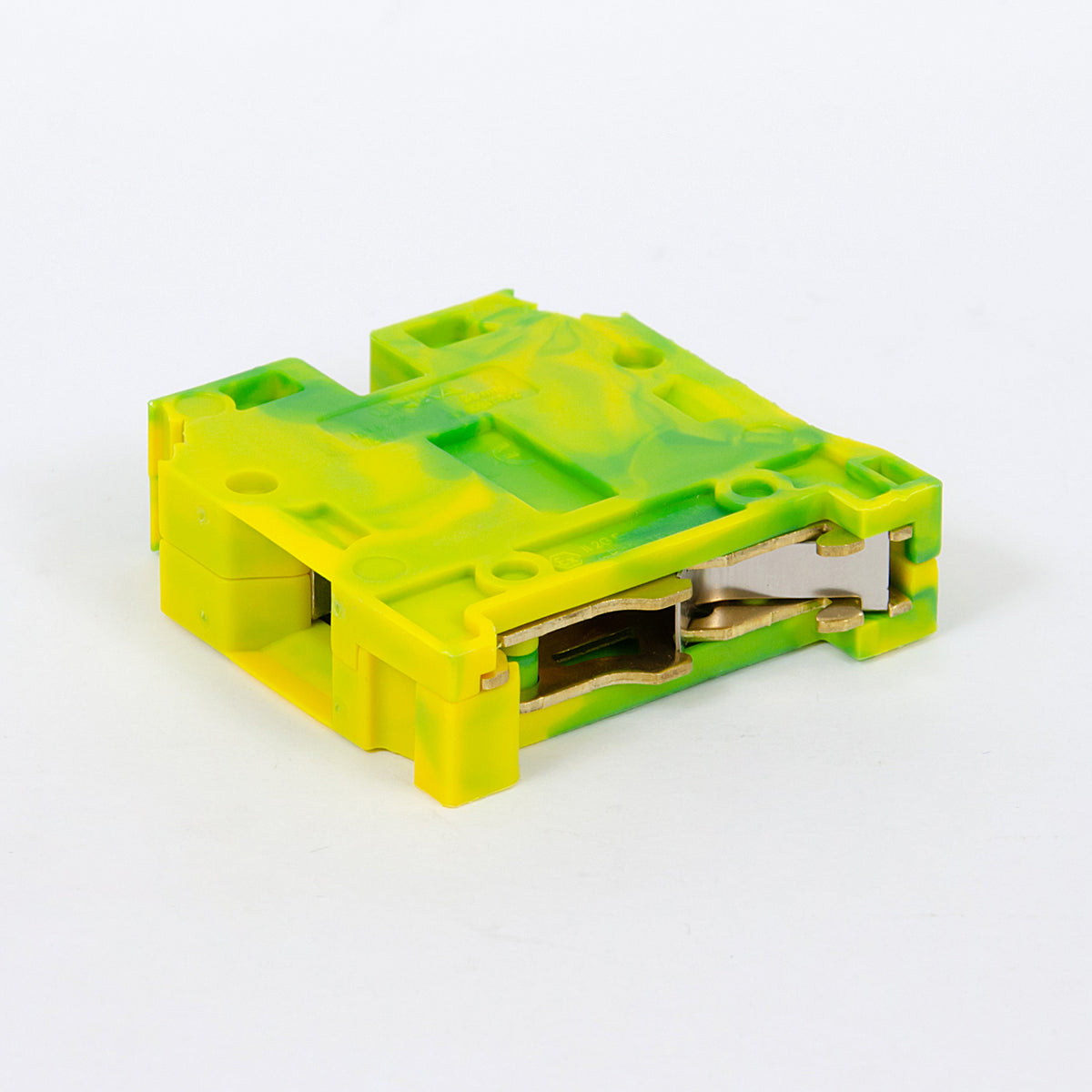 ONKA 35mm2 PE Screw Rail Clamp Block DIN Rail Clamp 2-Wire Gray, 1010533