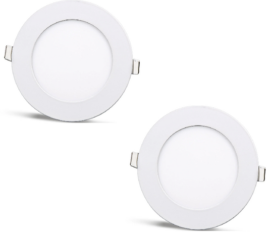2 stuks SLIM LED paneel koud wit /6500K 12W / 1080Lm rond inbouw (voeding inbegrepen) 6500K YL10-1200