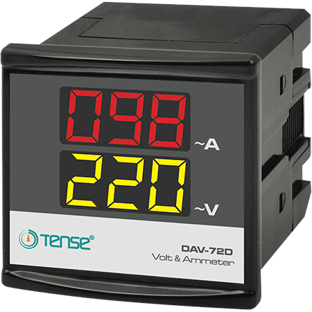 DAV-72D paneelmontage digitale ampèremeter en voltmeter voor AC 100 ampère, 150V