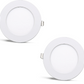 2 stuks - rond LED paneel 6W / 540Lm wit rond inbouw (voeding inbegrepen) 4000K YL10-0607