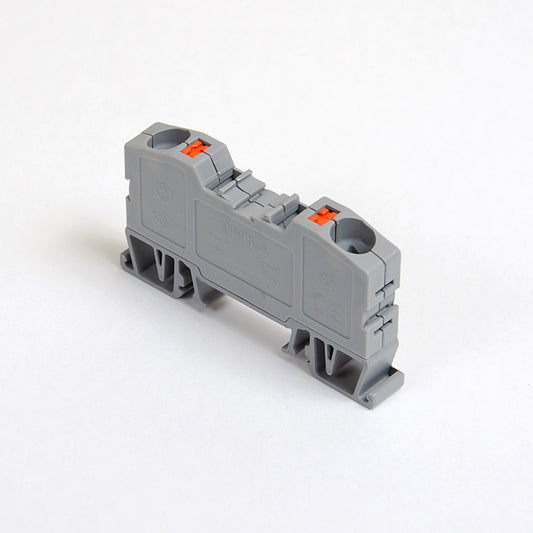 ONKA 10mm2 veerrail connector klemmenstrook DIN-rail klemmenstrook 2-draads grijs, 1020044