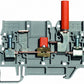 ONKA 6mm2 bloc de connexion à rail à vis avec pince de test sur rail DIN 2 fils gris, 1010213