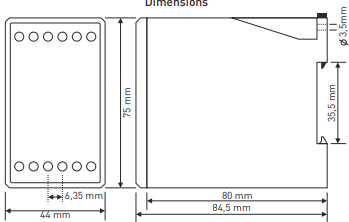 Digitaal overstroomrelais met LED-display 3×3 cijfers TRM-400