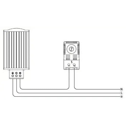 Schakelbordheizung PTC 150W, PHT150, PLASTIM