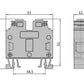 ONKA 16mm2 Screw Rail Clamp Block DIN Rail Clamp 2-Wire Blue, 1010055